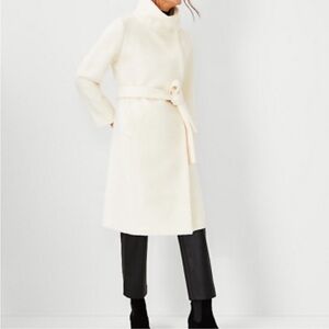 Ann Taylor Cream Wool Coat